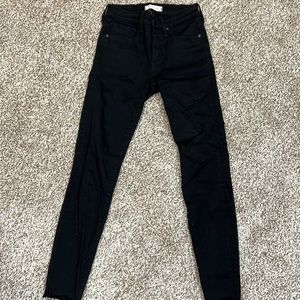 9” High Rise Skinny Madewell Black Jeans
